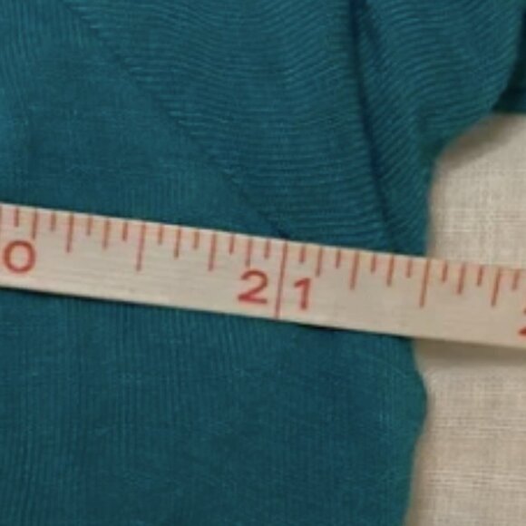Soft Surroundings Open Front Swing Cardigan Turquoise Size XL - Picture 4 of 10